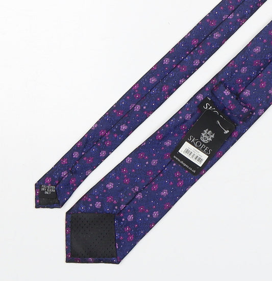 Skopes Mens Multicoloured Floral Polyester Pointed Tie One Size