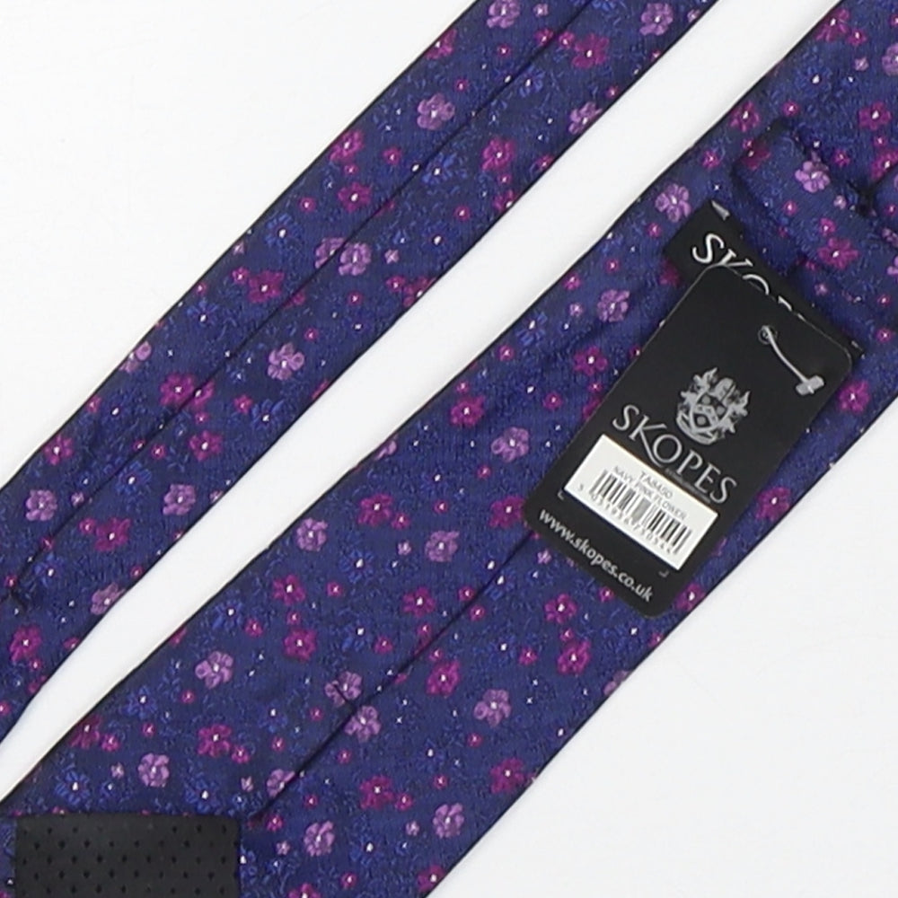 Skopes Mens Multicoloured Floral Polyester Pointed Tie One Size
