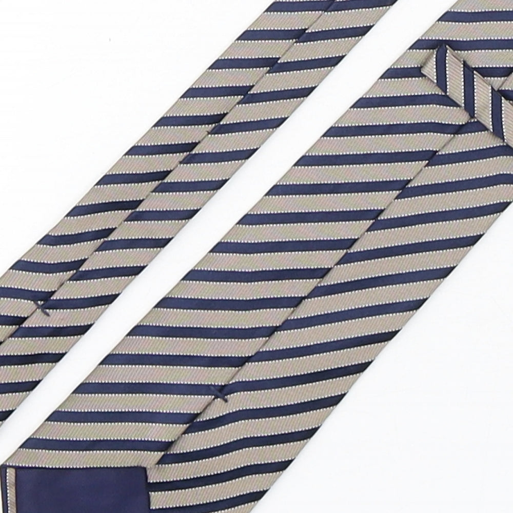 Brand and care label for Marks & Spencer men’s multicoloured striped silk pointed tie one size