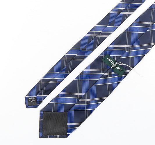 Greenwoods Mens Multicoloured Plaids & Checks Polyester Pointed Tie One Size