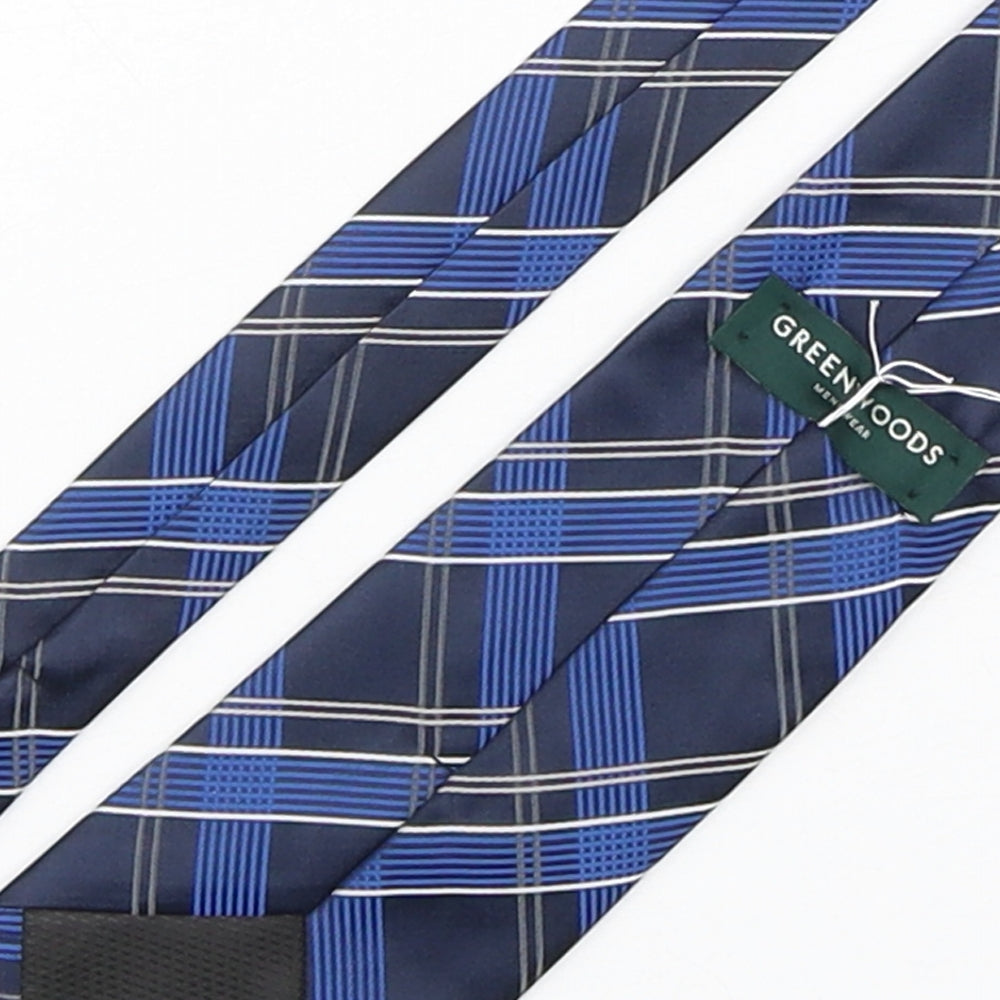 Mens Greenwoods Multicoloured Plaids & Checks Pointed Tie