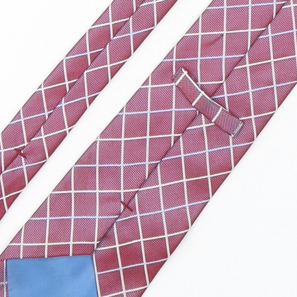 Marks and Spencer Mens Multicoloured Plaids & Checks Polyester Pointed Tie One Size