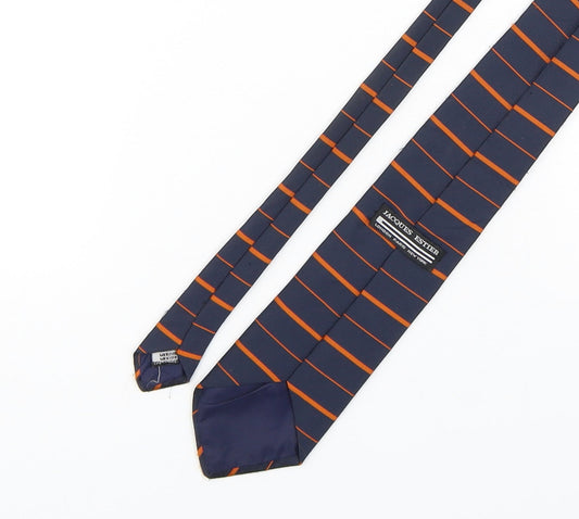 Jacques Estier Mens Multicoloured Striped Polyester Pointed Tie One Size