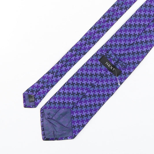 NEXT Mens Multicoloured Geometric Silk Pointed Tie One Size