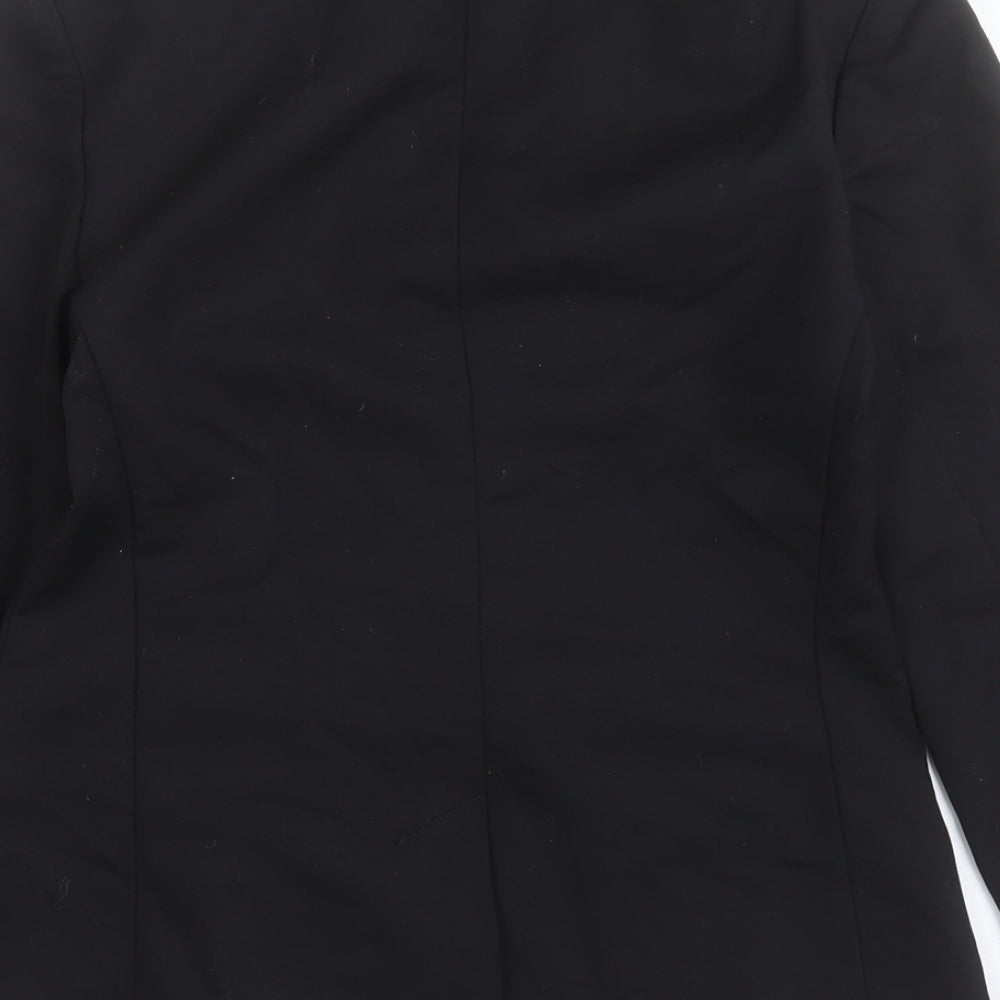 New Look Womens Black Cotton Jacket Blazer Size 10