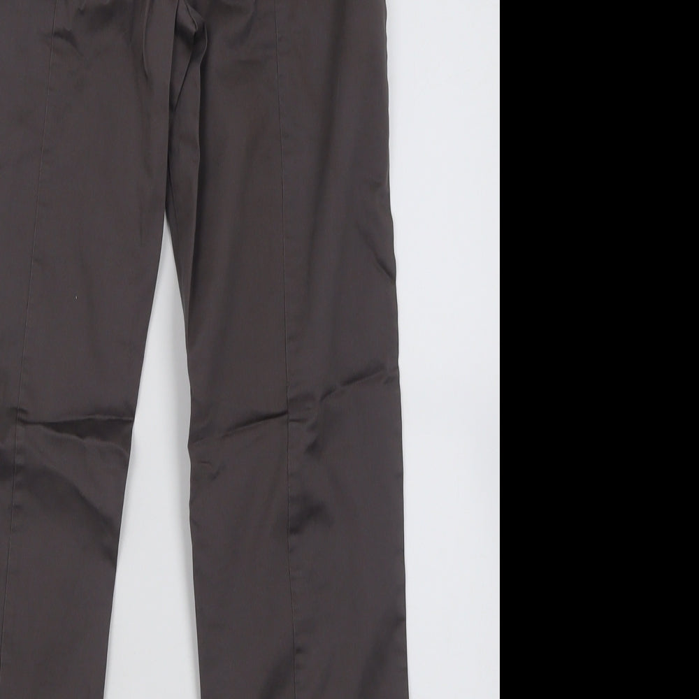 Womens UK Size 8 H&M Regular Fit Cropped Grey Trousers
