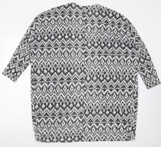 Womens UK Size M H&M Black Cardigan Jumper