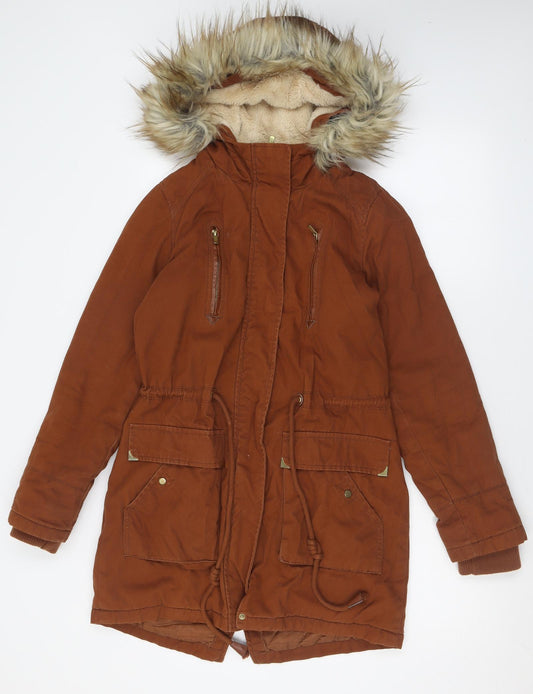 Womens UK Size 8 Atmosphere Brown Overcoat