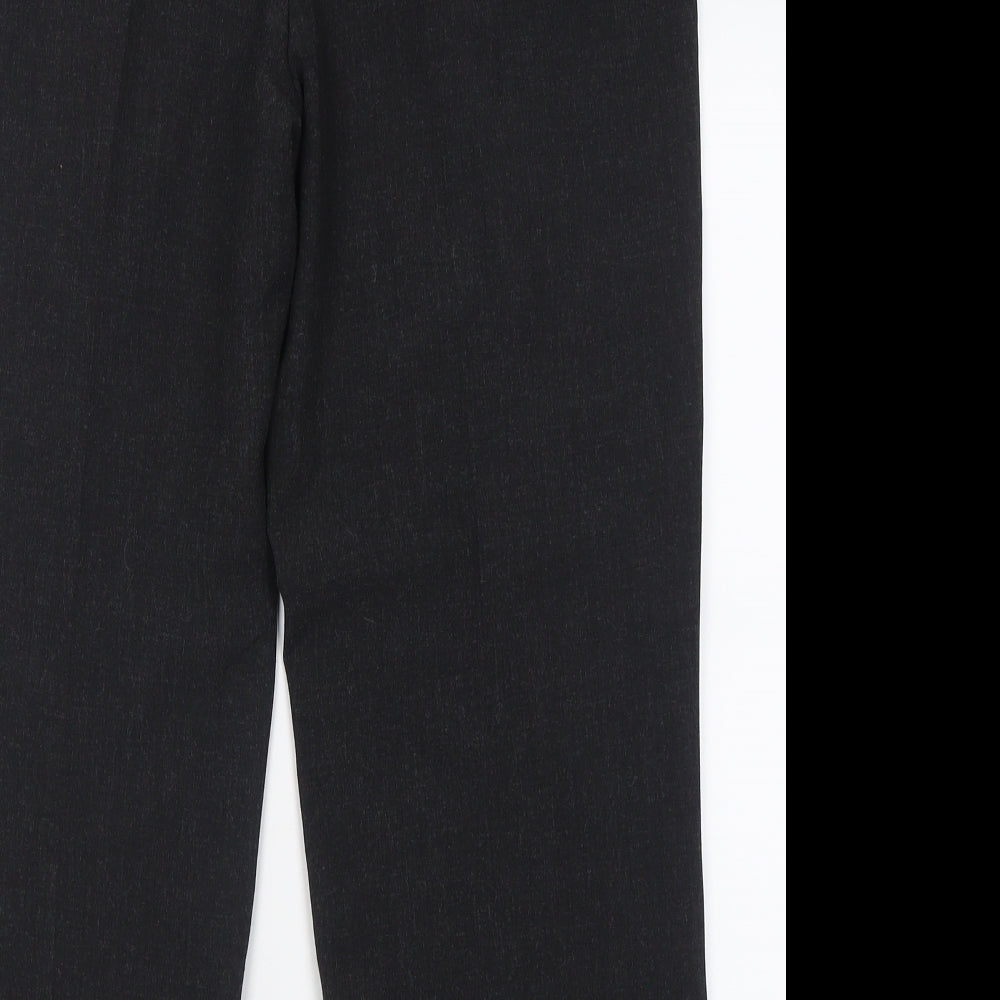 Brand and care label for Lakeland women’s grey polyester trousers, size UK 16, 27-inch leg regular zip