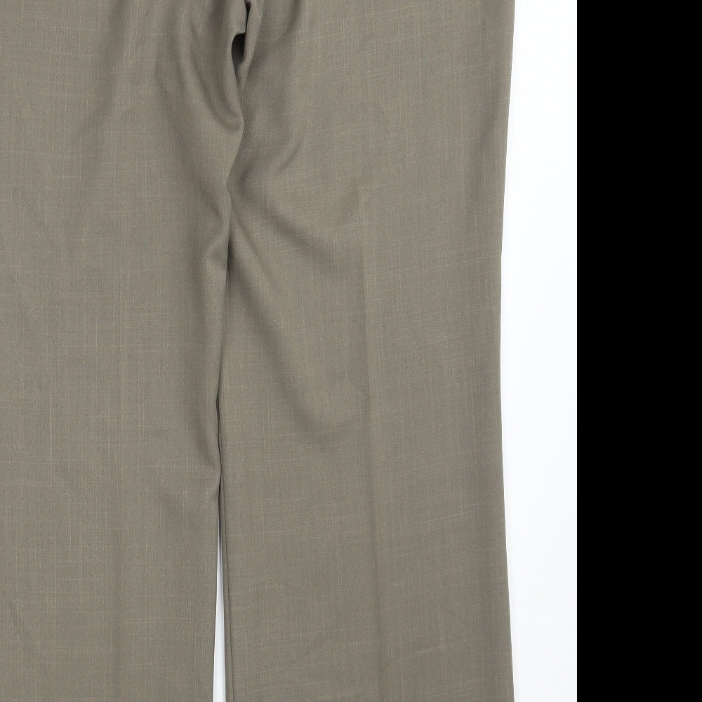 Womens UK Size 18 Marks and Spencer Regular Fit Dress Pants Beige Trousers