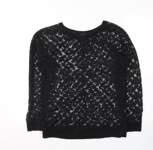 Womens UK Size 10 Atmosphere Black Basic Blouse