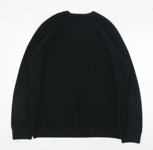 TU Mens Green Round Neck  Acrylic Pullover Jumper Size 2XL