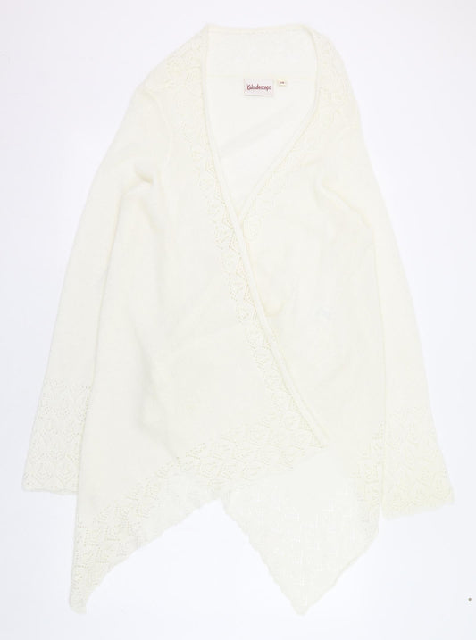 Womens UK Size 12 Kaleidoscope Ivory Cardigan Jumper