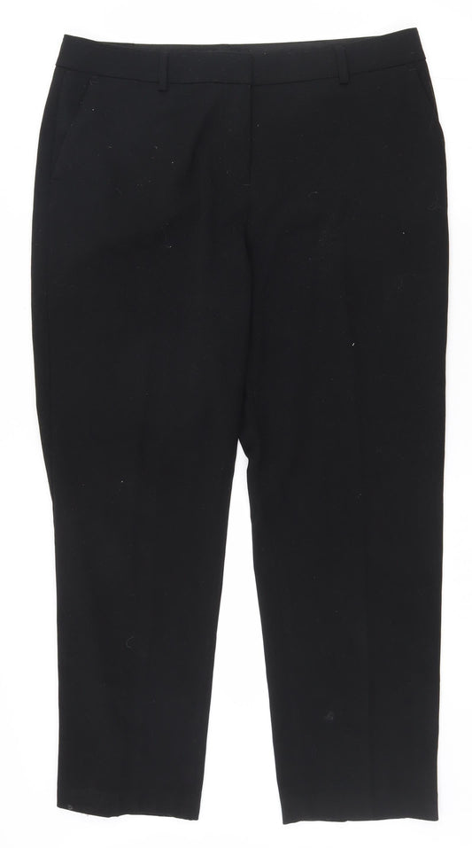 Womens UK Size 14 Marks and Spencer Regular Fit Dress Pants Black Trousers