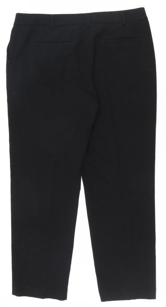 Womens UK Size 14 Marks and Spencer Regular Fit Dress Pants Black Trousers