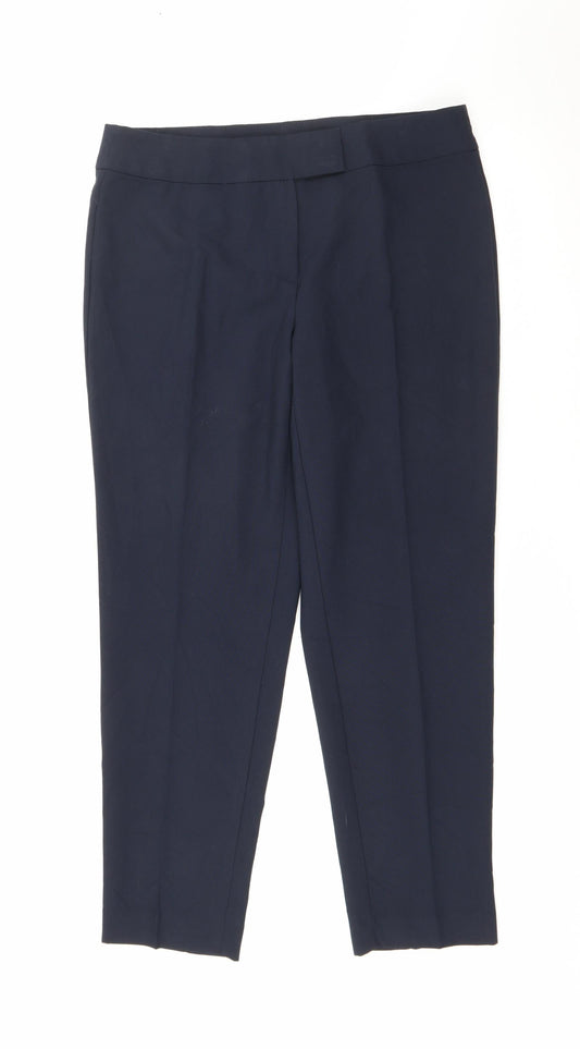 Womens UK Size 12 Marks and Spencer Regular Fit Blue Trousers
