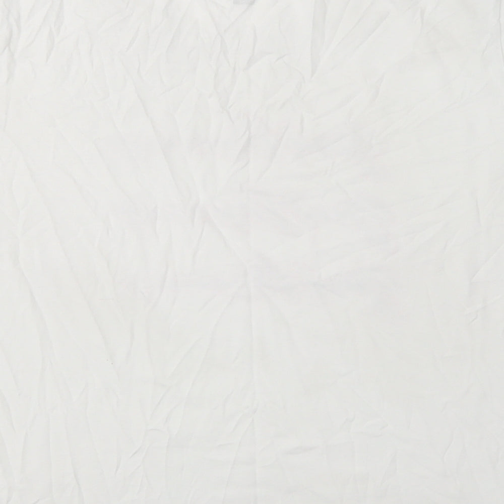 Brand and care label for F&F women’s white cotton top pyjama top, size S, - good morning