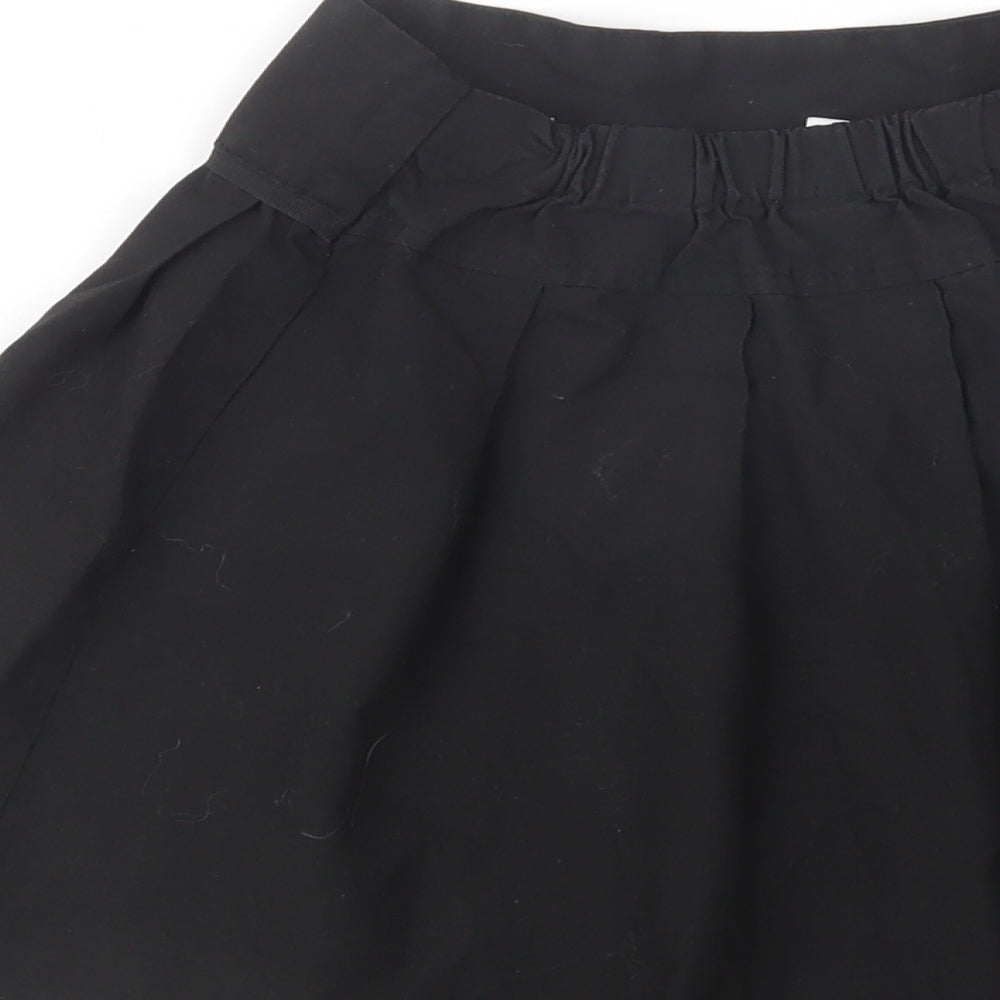 TU Girls Black Polyester Pleated Skirt Size 7 Years Regular - School Wear