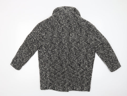 Womens UK Size 10 H&M Grey Overcoat