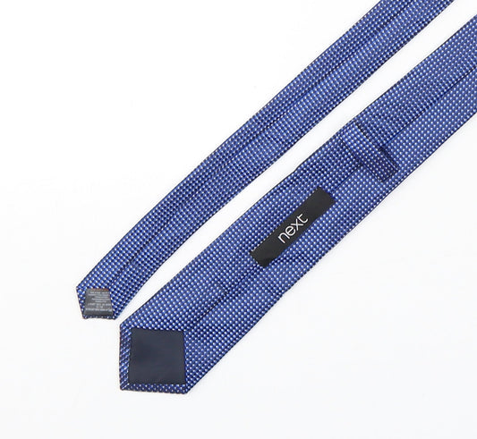 NEXT Mens Blue Geometric Polyester Pointed Tie One Size