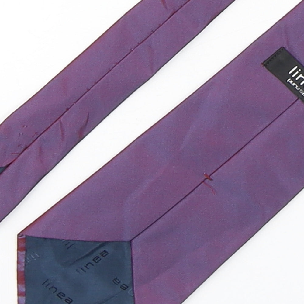 Linea Mens Purple Silk Pointed Tie One Size