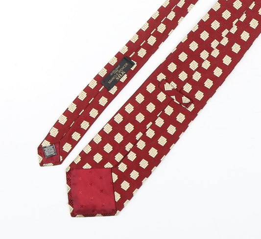 Marks and Spencer Mens Multicoloured Geometric Silk Pointed Tie One Size