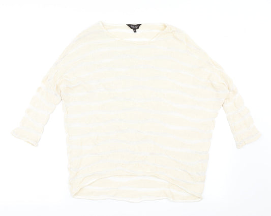 Womens UK Size 10 Phase Eight Beige Pullover Jumper