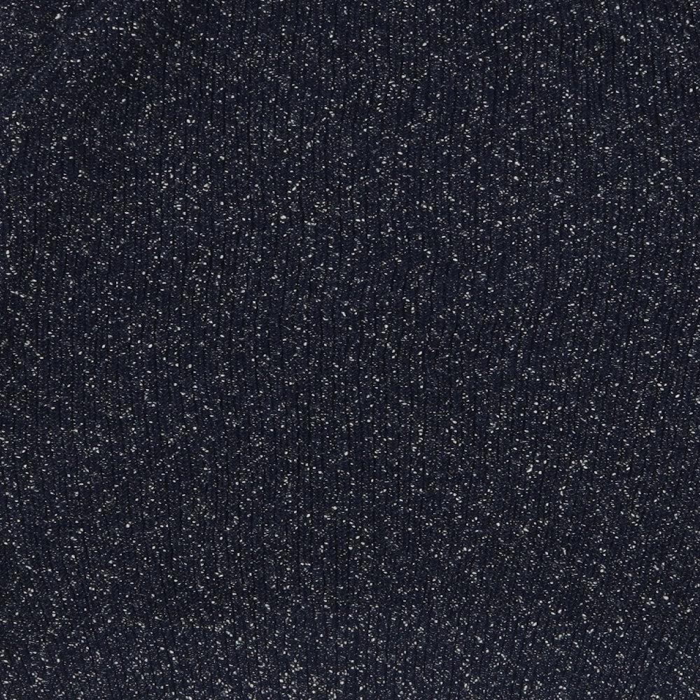 L.O.G.G Mens Blue High Neck Cotton Pullover Jumper Size M