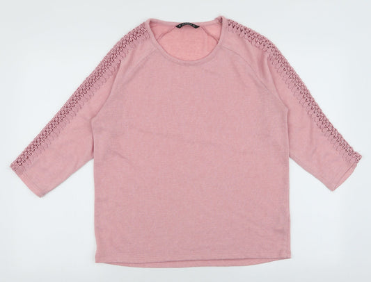 Womens UK Size M Dunnes Stores Pink Pullover Jumper