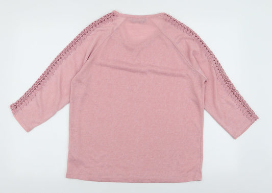 Womens UK Size M Dunnes Stores Pink Pullover Jumper