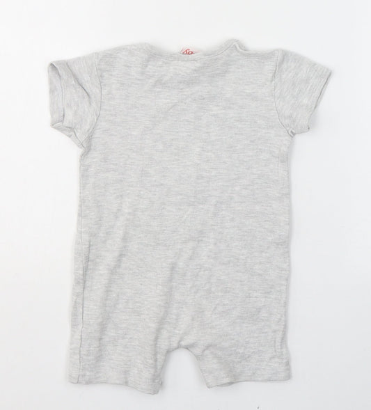 Disney Baby Baby Grey Cotton Babygrow One-Piece Size 12-18 Months Button - Minnie mouse