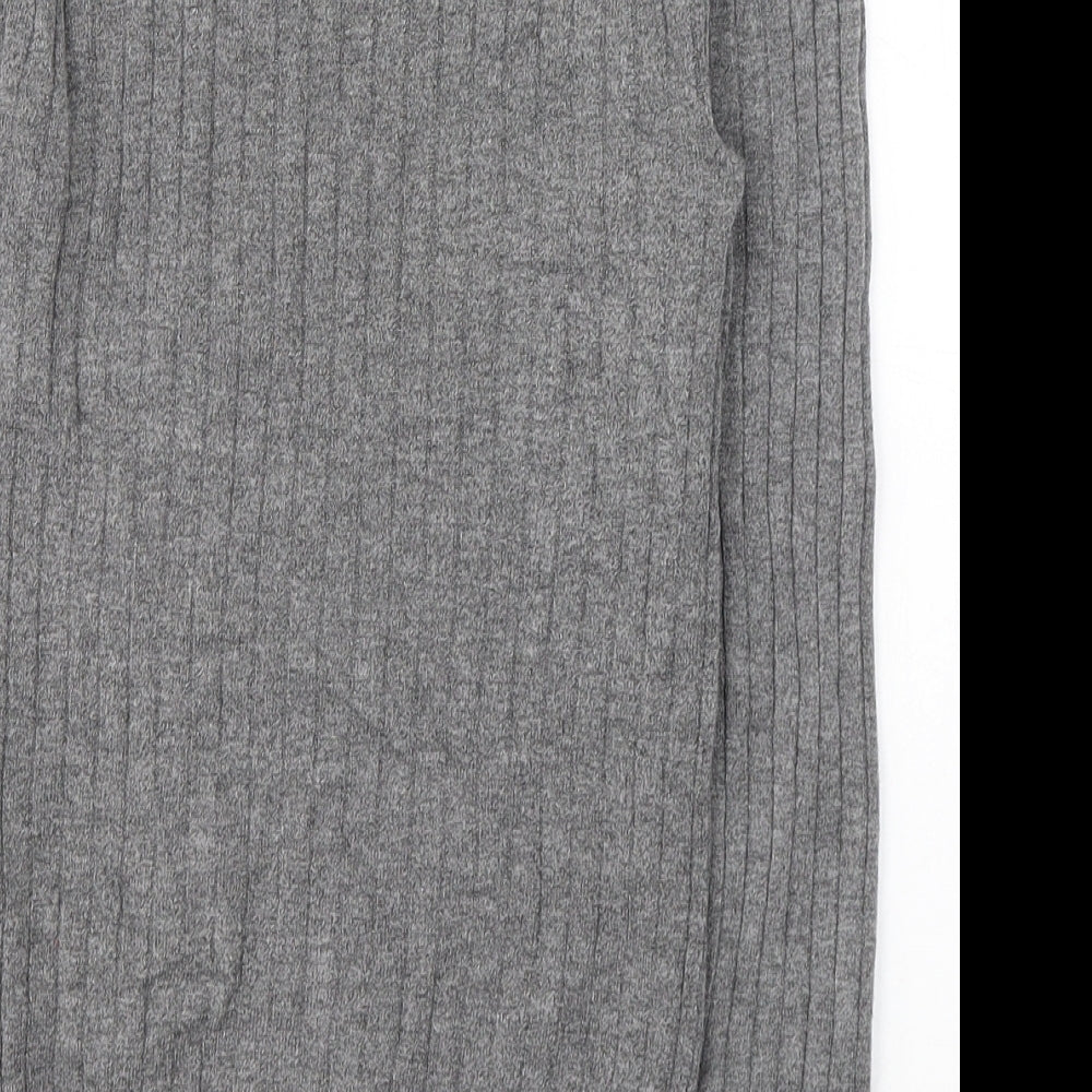 Primark Womens Grey Viscose Jersey T-Shirt Size 10 Roll Neck