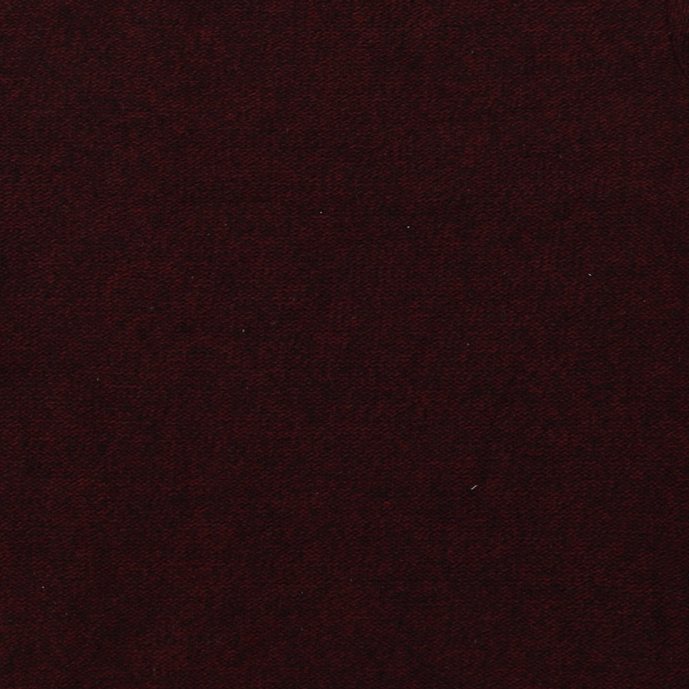 Topman Mens Red Round Neck Acrylic Pullover Jumper Size M