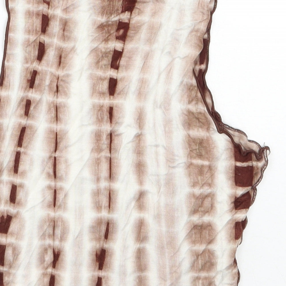 SheIn Womens Brown Cropped Tank Size XS Round Neck