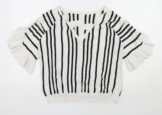 Womens UK Size 16 NEXT White Pullover Jumper