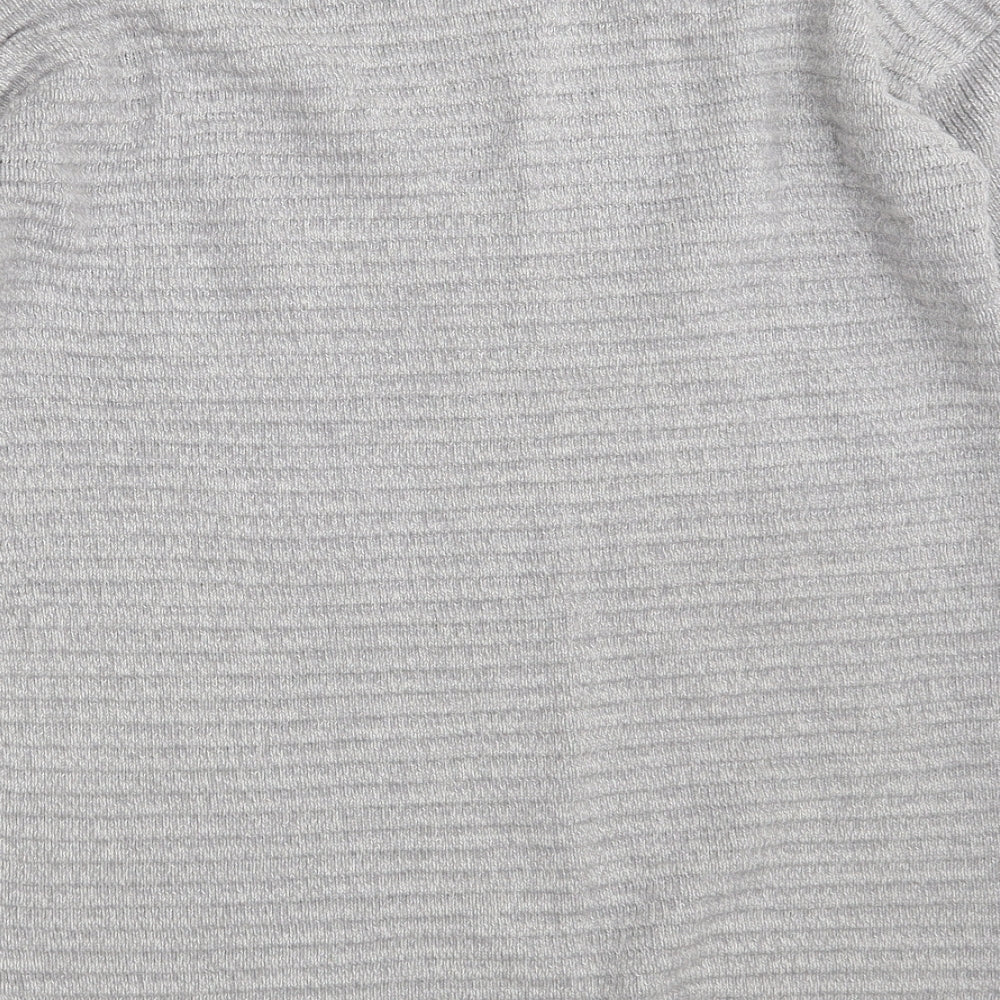 George Womens Grey Round Neck Cotton Pullover Jumper Size 8