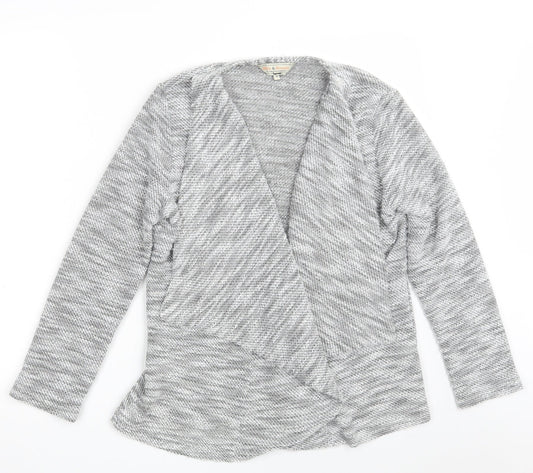 Womens UK Size 12 Dorothy Perkins Grey Wrap Jumper