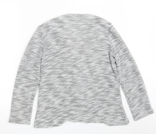 Womens UK Size 12 Dorothy Perkins Grey Wrap Jumper