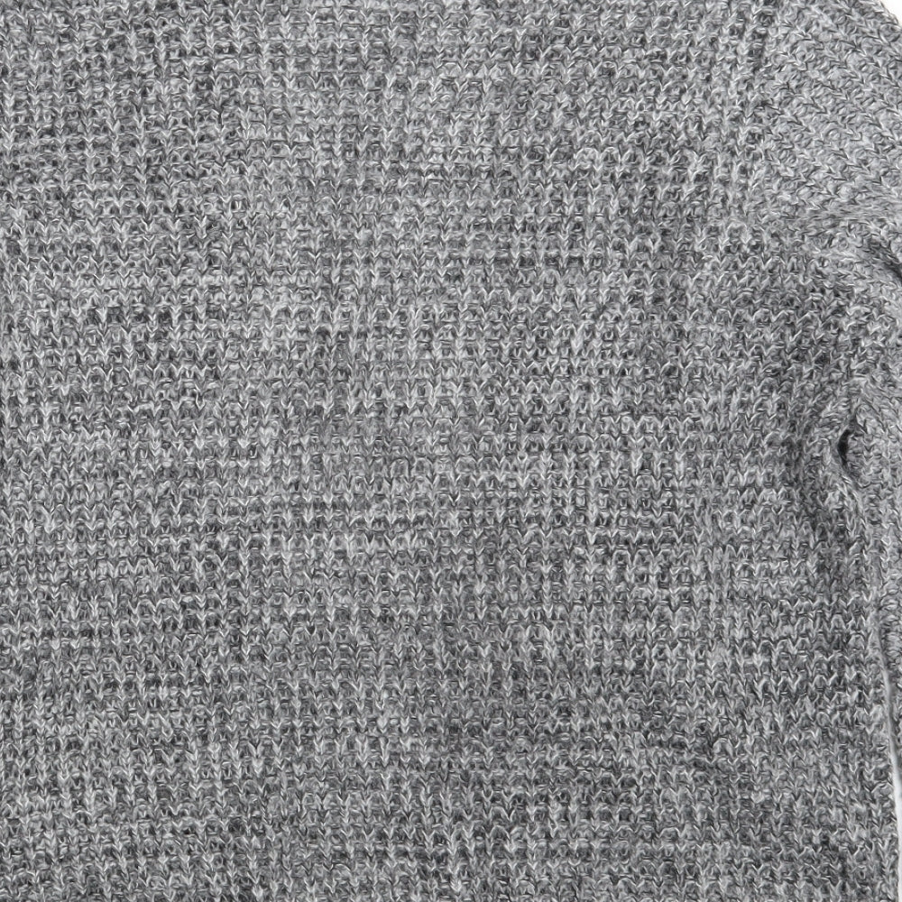 Womens UK Size M River Island Grey Wrap Jumper