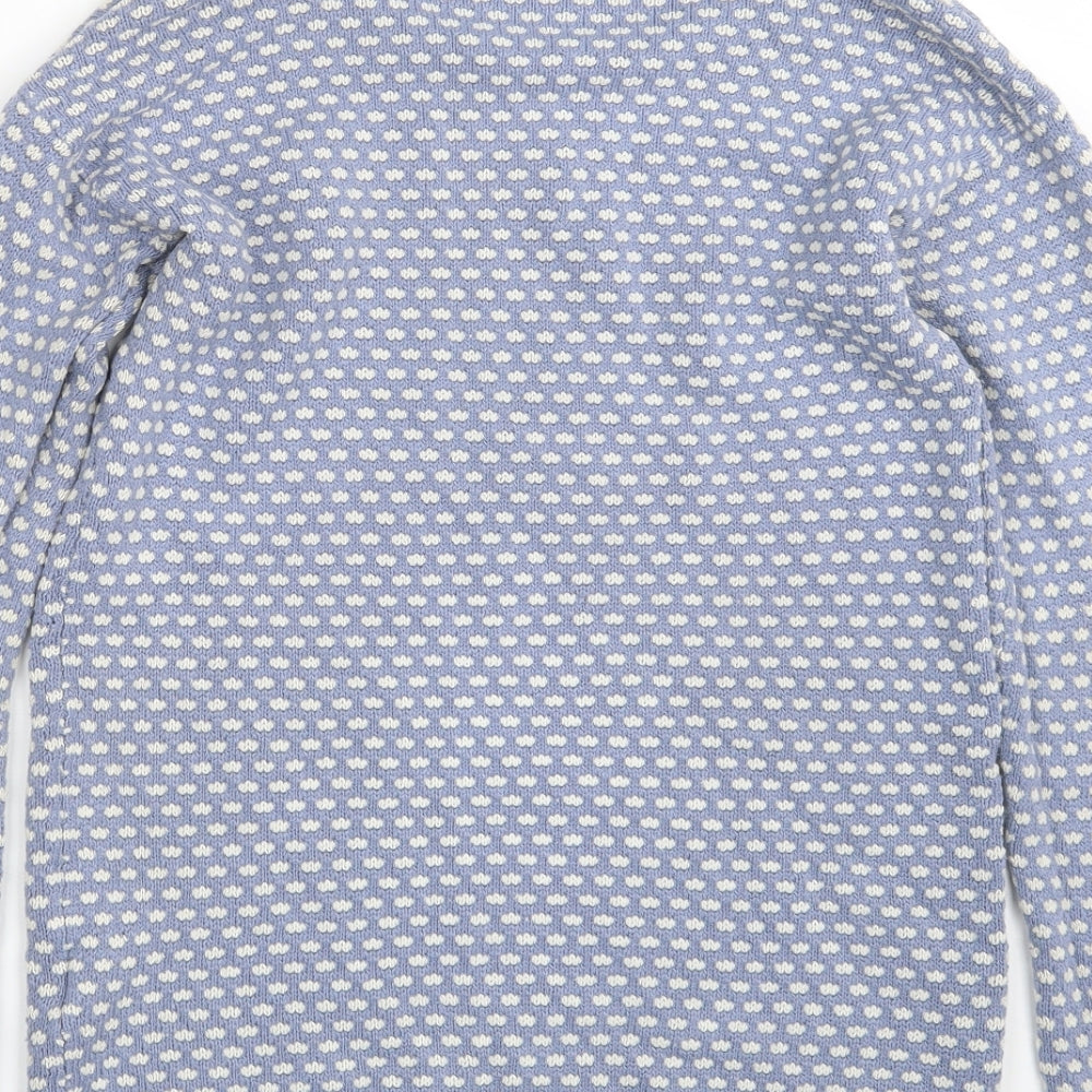 C&A Womens Blue Round Neck Acrylic Pullover Jumper Size L