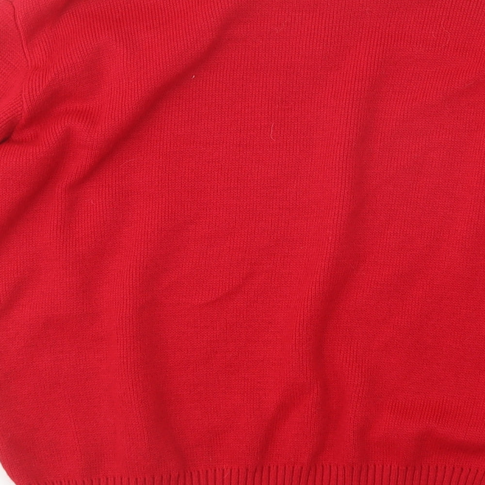 Womens UK Size S Merry Gold Red Pullover Jumper