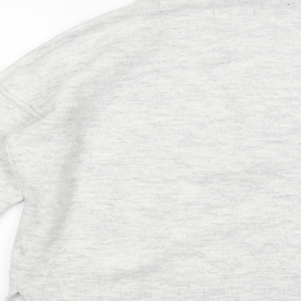 Primark Womens Grey High Neck Acrylic Pullover Jumper Size 10