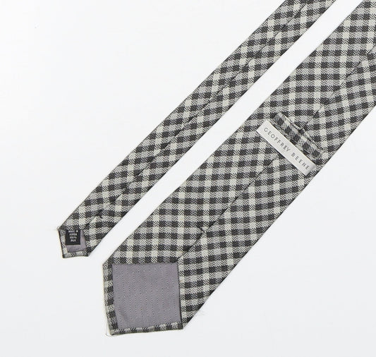 Geoffrey Beene Mens Multicoloured Plaids & Checks Silk Pointed Tie One Size