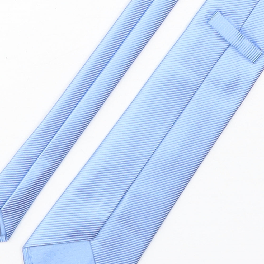 Marks and Spencer Mens Blue Polyester Pointed Tie One Size