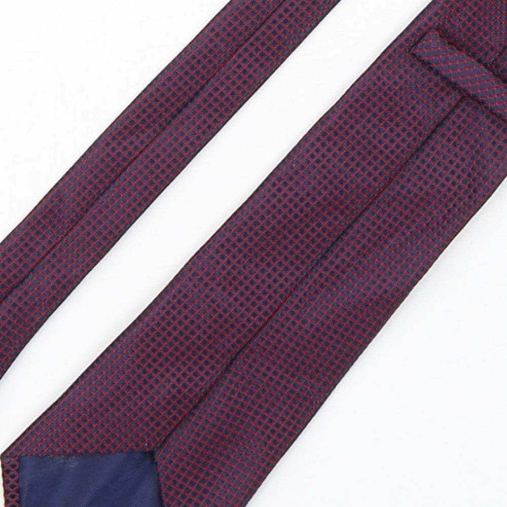 Marks and Spencer Mens Multicoloured Plaids & Checks Polyester Pointed Tie One Size