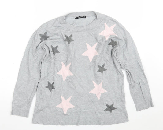 Womens UK Size S Dunnes Stores Grey Pullover Jumper