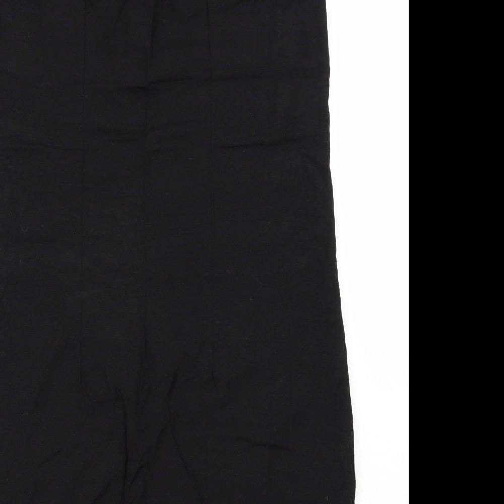 Capsule Womens Black Viscose Shift Size 12 Round Neck Pullover