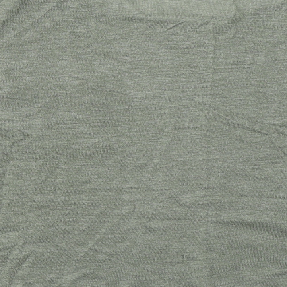 Womens UK Size M Mango Green Basic T-Shirt