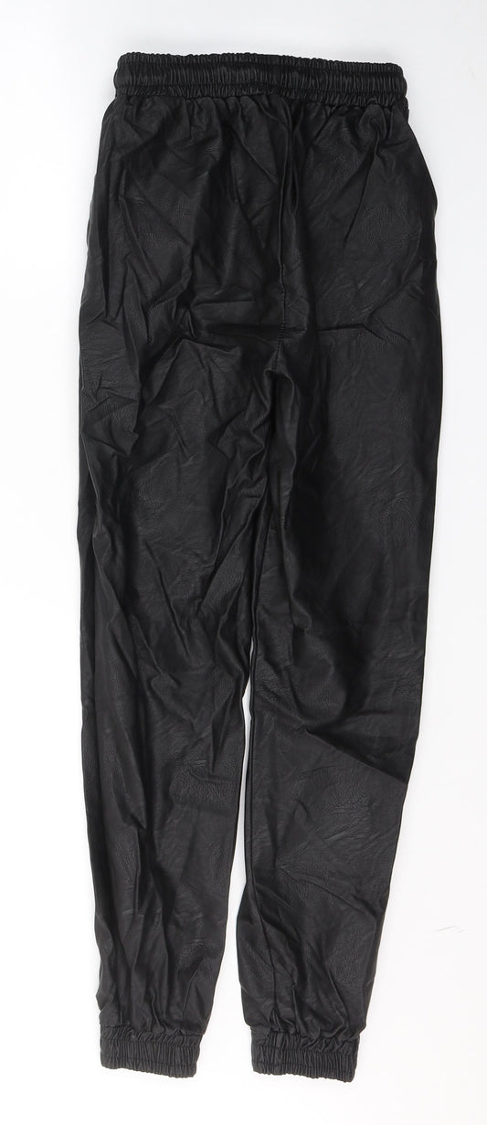 Womens UK Size S Made in Italy Regular Fit Black Trousers