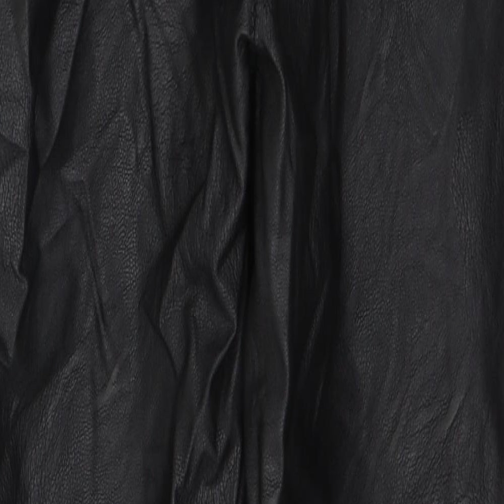 Womens UK Size S Made in Italy Regular Fit Black Trousers